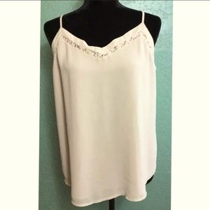 Women's Large Naked Zebra Cream Camisole